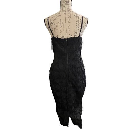 NEW COOPER ST Chenille Fabric Midi COCKTAIL DRESS $200‎ Size 8 NORDSTROM Black - Picture 4 of 16